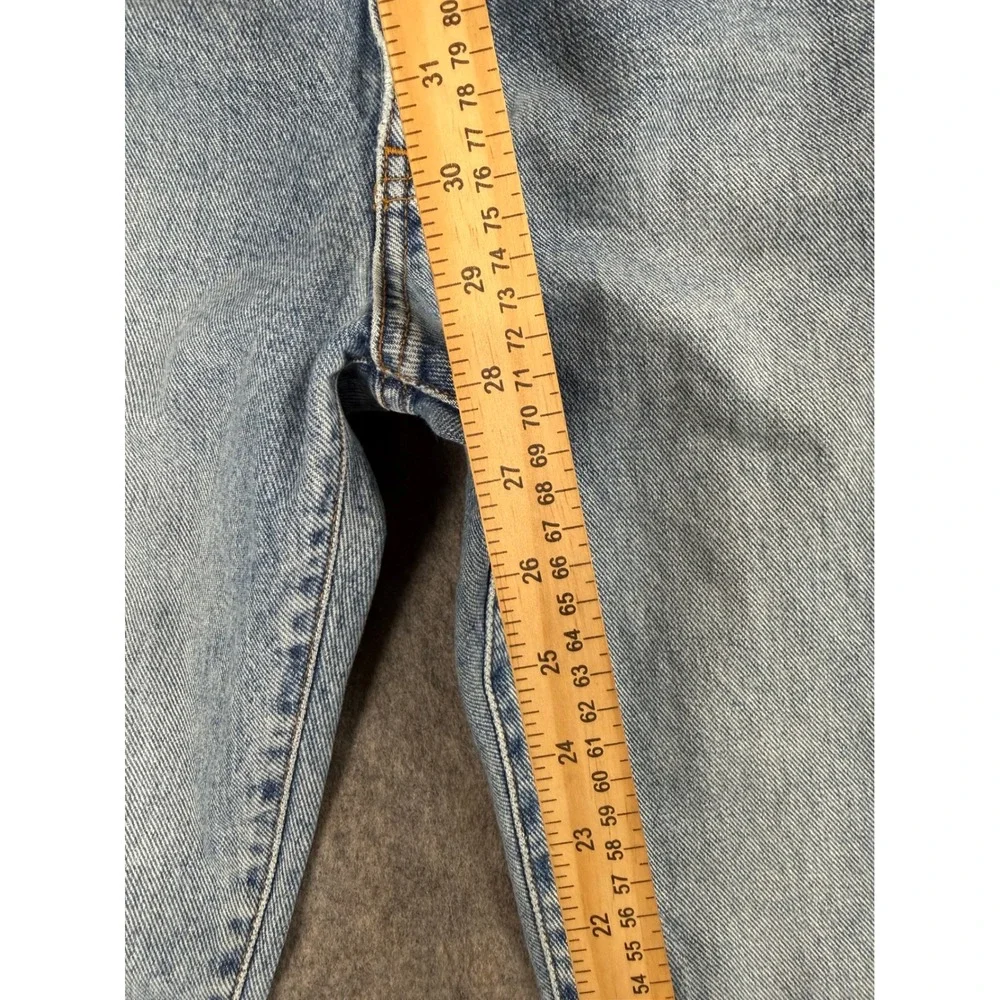 Vintage Calvin Klein High Waisted Straight Leg Jeans Light Wash Made in USA 1 24